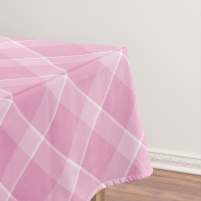Mantel Pink Gingham Tableclov - Bebé Chica Ducha y Prima (In Situ)