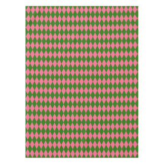 Mantel Pink Green Harlequin Checkered Design 