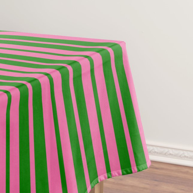 Mantel Pink Green Stylish Stripes Pattern Design  (Subido por el creador)