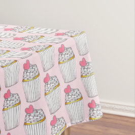 Mantel Pink Heart Love Cupakes Bridal Shower Cumpleaños