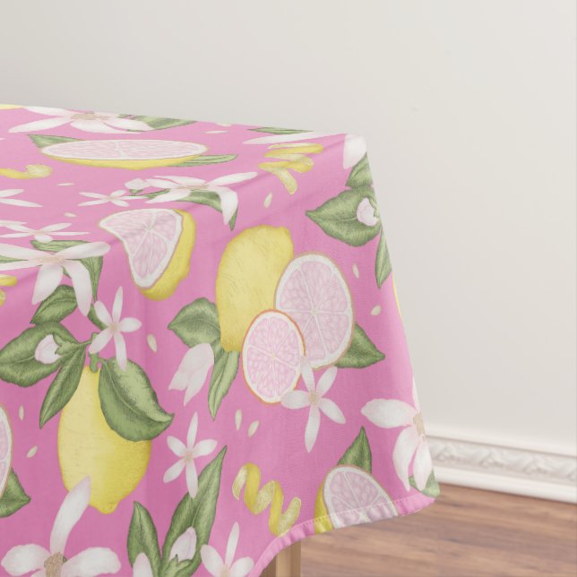 Mantel Pink Lemonade Fiesta Tablecloth (In Situ)