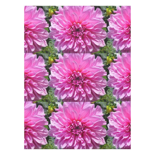 Mantel Pink Purple Dhalia Tablecloth (Anverso)