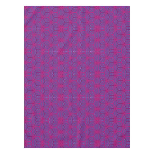 Mantel Pink retro geometric pattern  (Anverso)