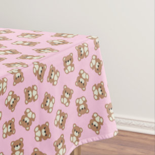 Mantel Pink Teddy Bear Baby Birday Party