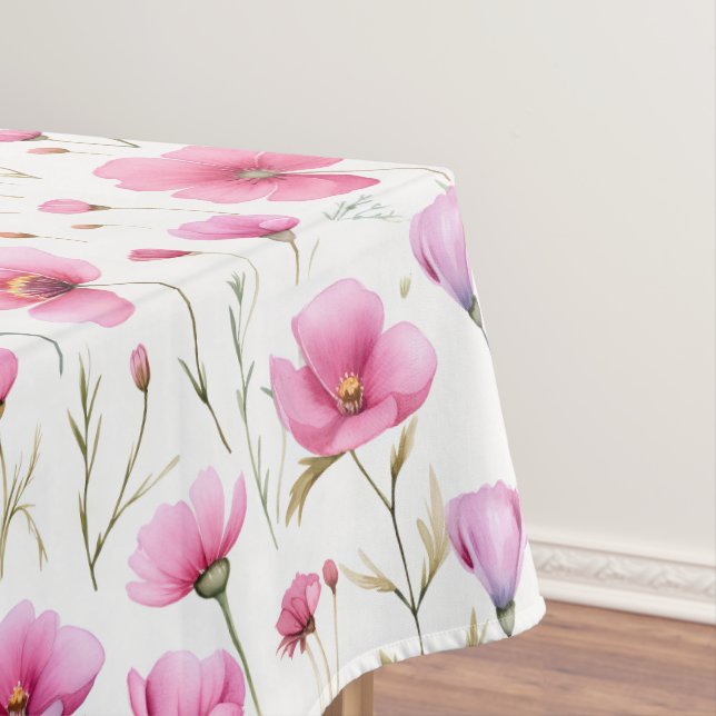 Mantel Pink Watercolor Wildflower  (In Situ)