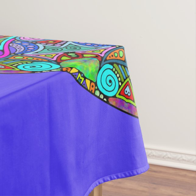 Mantel Pintado manual Mandala Clock Face 4 (In Situ)