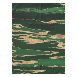 Mantel Pintura abstracta de mármol verde dorado