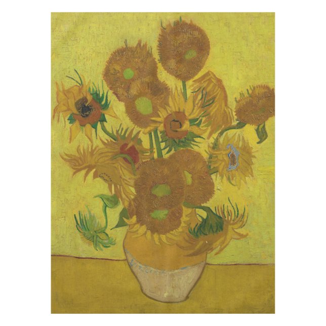 Mantel Pintura de 15 girasoles de Vincent Van Gogh (Anverso)