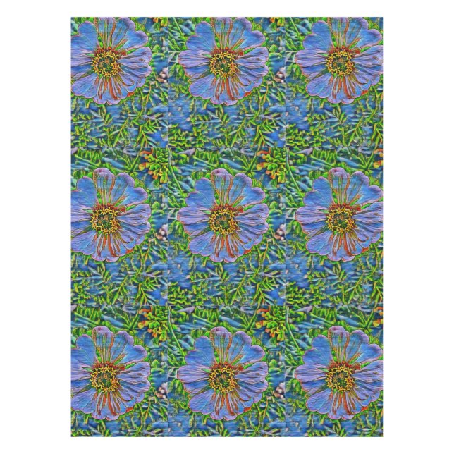 Mantel Pintura de flores moradas (Anverso)