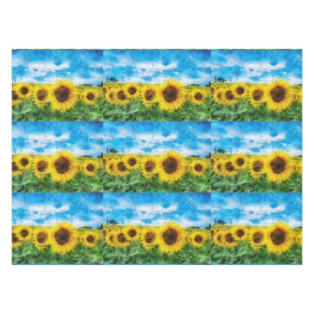 Mantel Pintura de girasoles (Frente (Horizontal))