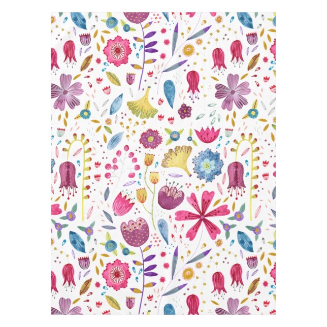 Mantel Pintura de hembra silvestre acuarela (Anverso)