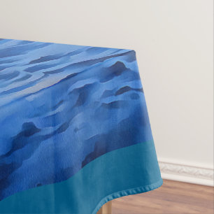 Mantel Pintura de la Costa Turquesa del Marmaris Azul Ege