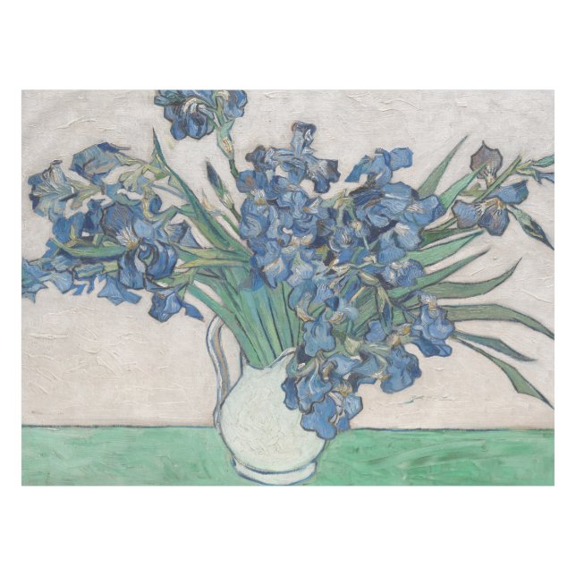 Mantel Pintura de Van Gogh Jarrón de Iris Impresionismo (Frente (Horizontal))