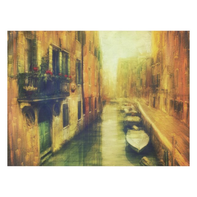 Mantel Pintura del Canal de Venecia Balcony (Frente (Horizontal))