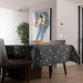 Mantel Píxeles juguetones Comprobar patrón negro gris