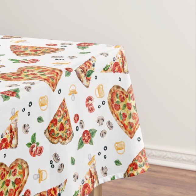 Mantel Pizza Baby Shower Tablecloth - Pizza y Pacificador (In Situ)