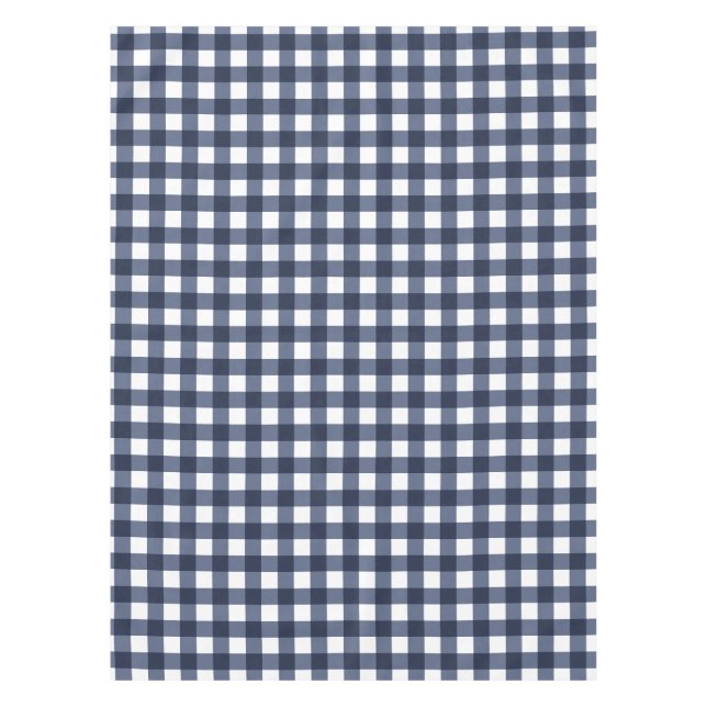 Mantel Placa de comprobación de Gingham clásica grande az (Anverso)