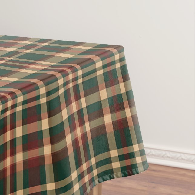 Mantel Plaid de Navidad Vintage Rojo y Verde (In Situ)