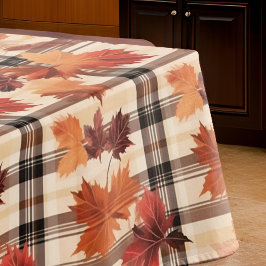 Mantel Plaid Fall Autumn Leaves