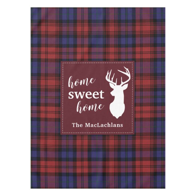 Mantel Plaid Navidades MacLachlan Personalizado Tartán (Anverso)