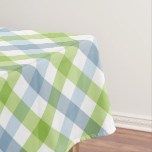 Mantel Plaid Pastel Verde y Azul