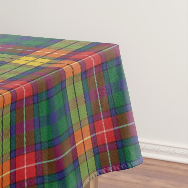 Mantel Plaid Tartan Scottish Clan Buchanan Check (In Situ)