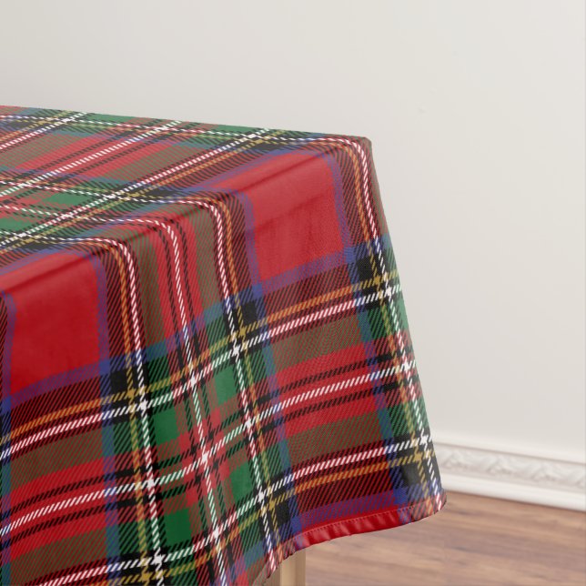 Mantel Plaid Tartan Stewart Red Rustic (In Situ)