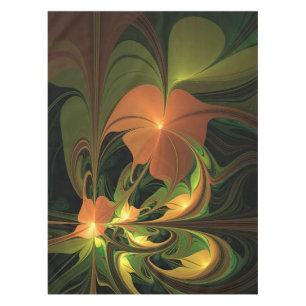 Mantel Planta de fantasía Resumen Fractal Verde Rust Brow