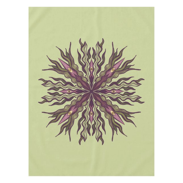 Mantel Planta de Ojo Psicodélico - Mandala Botánico Surre (Anverso)