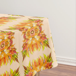 Mantel PLANTA naranja - Arte fractal digital -