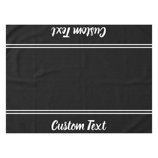 Mantel Plantilla de texto de script en blanco y negro par (Frente (Horizontal))
