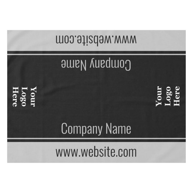 Mantel Plantilla de texto en negro y gris para empresas T (Frente (Horizontal))