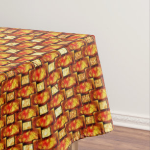 Mantel Platos rectangulares de color marrón naranja talla