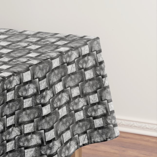 Mantel Platos rectangulares tallados y manchados, gris ne (In Situ)