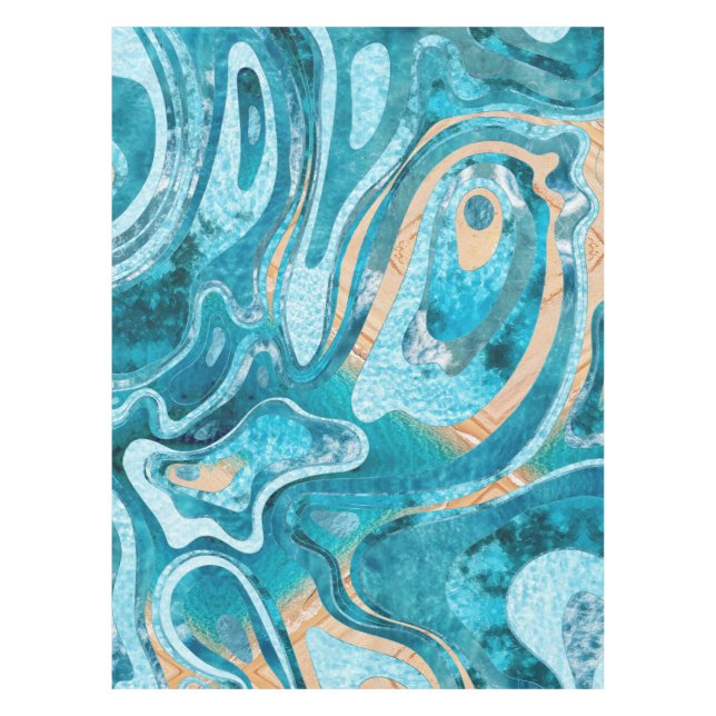 Mantel Playa Marble Ocean (Anverso)