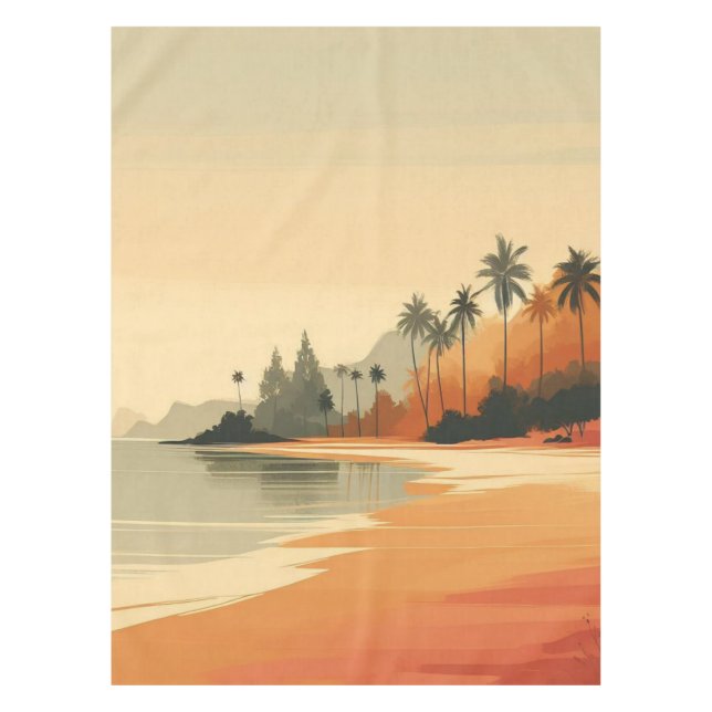 Mantel Playa vintage/retro/tropical (Anverso)