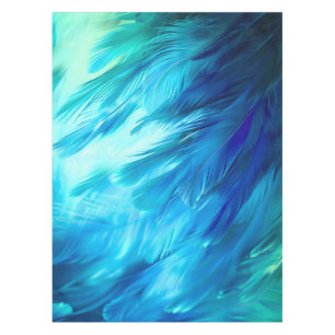 Mantel Pluma abstracta verde azul