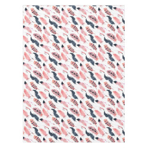 Mantel Plumas rosadas boho