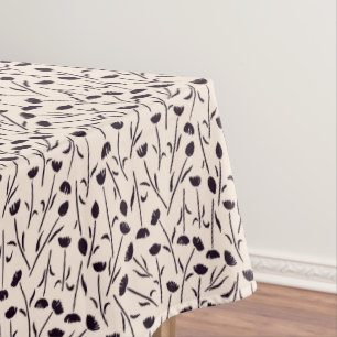 Mantel Poca Flora Crema Negra