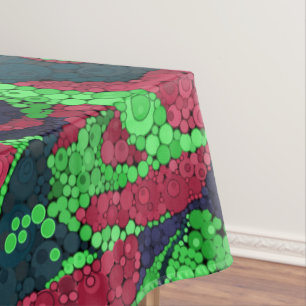 Mantel Pointillismo sin foco, círculos pintados a mano al