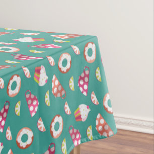 Mantel Polka Dot Cups Donuts Lemons Grapefruits