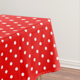 Mantel Polka rojo sí