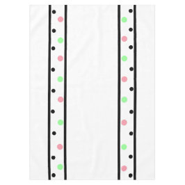 Mantel Polka verde rosa con puntos blancos