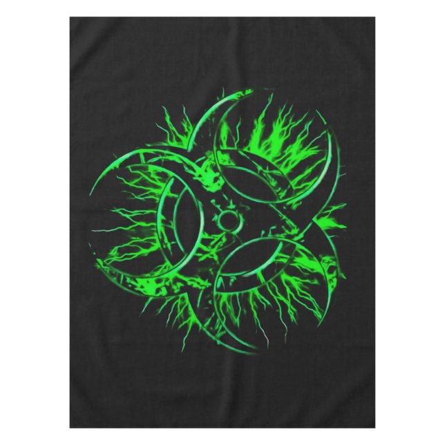 Mantel Póngase verde en símbolo tóxico de la señal de (Anverso)