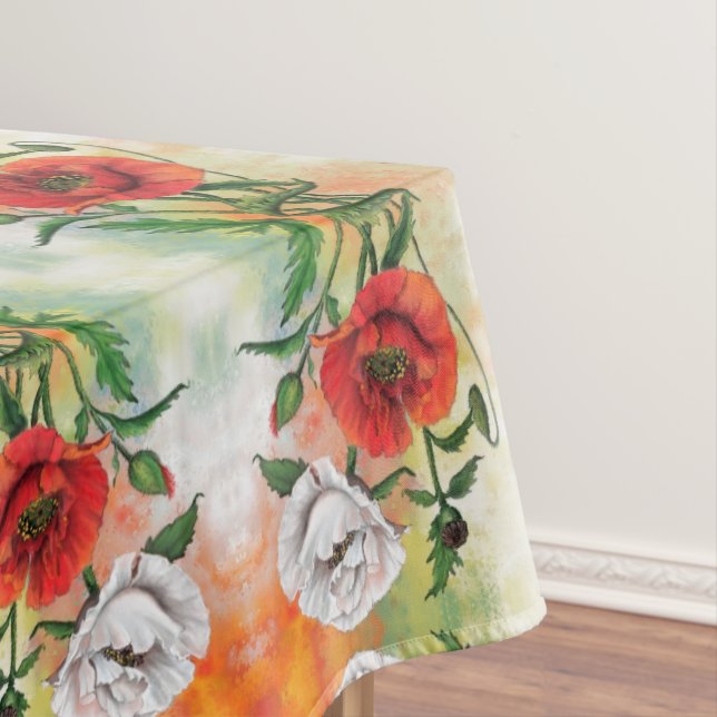 Mantel Poppies Tablecloth (In Situ)