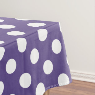 Mantel Pos de polka blanco sobre ultravioleta