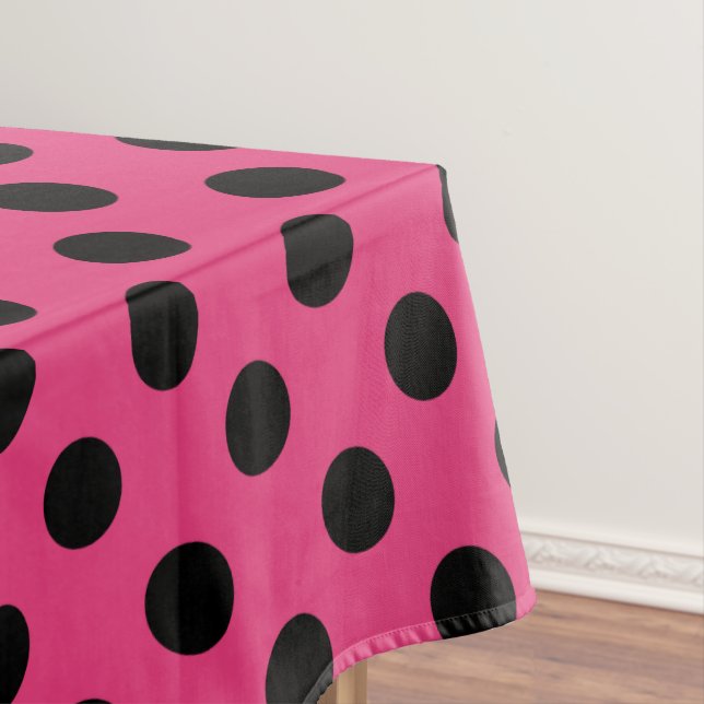 Mantel Pos de polka negro en fucsia (In Situ)