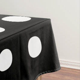 Mantel Pos de polka Negro y blanco elegante gran negrita