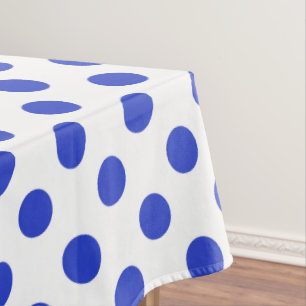 Mantel Pos reales de polka azul