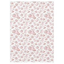 Postres de panadería color rosa y blanco